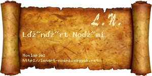 Lénárt Noémi névjegykártya